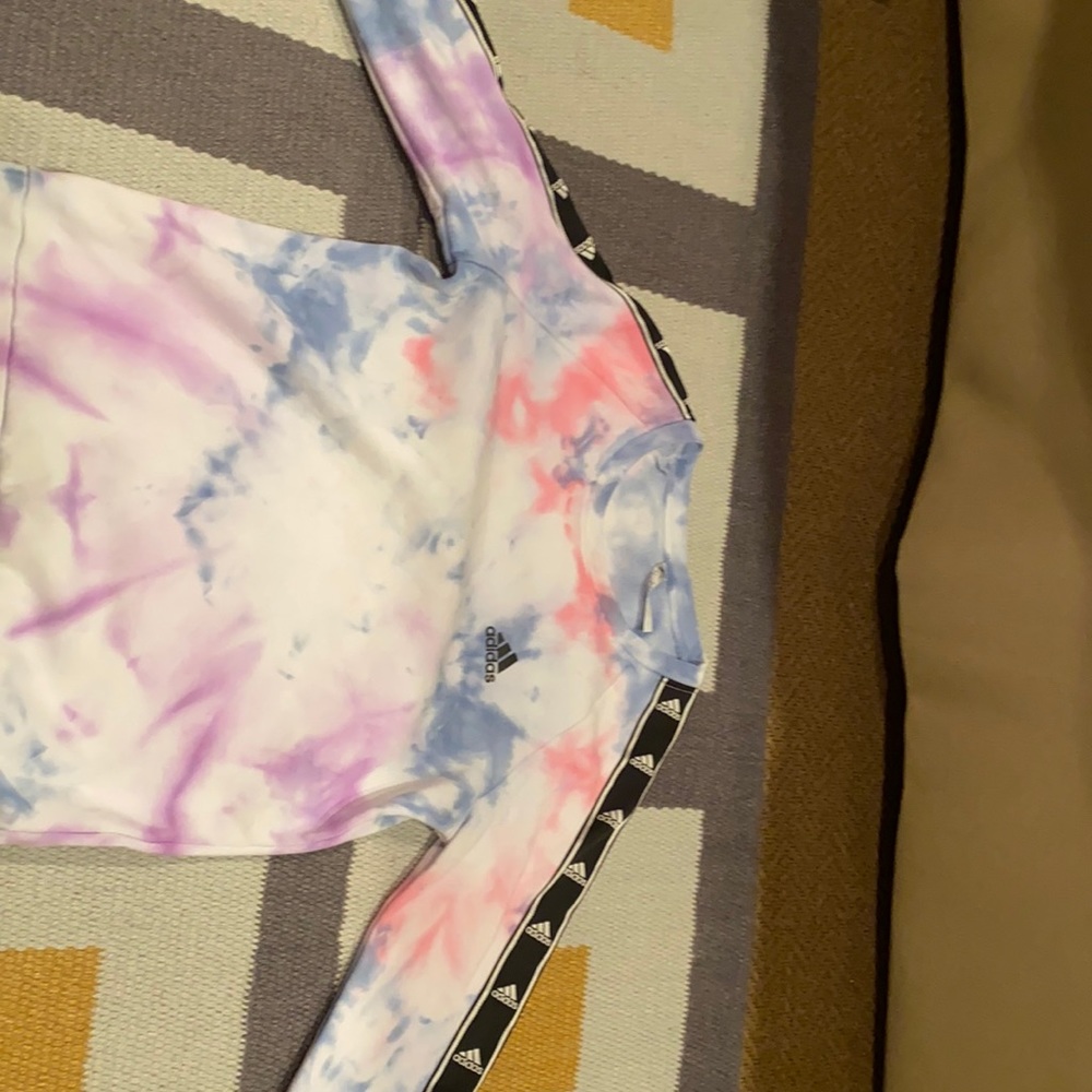 his is a adidas tie die crew neck